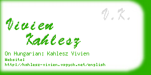 vivien kahlesz business card